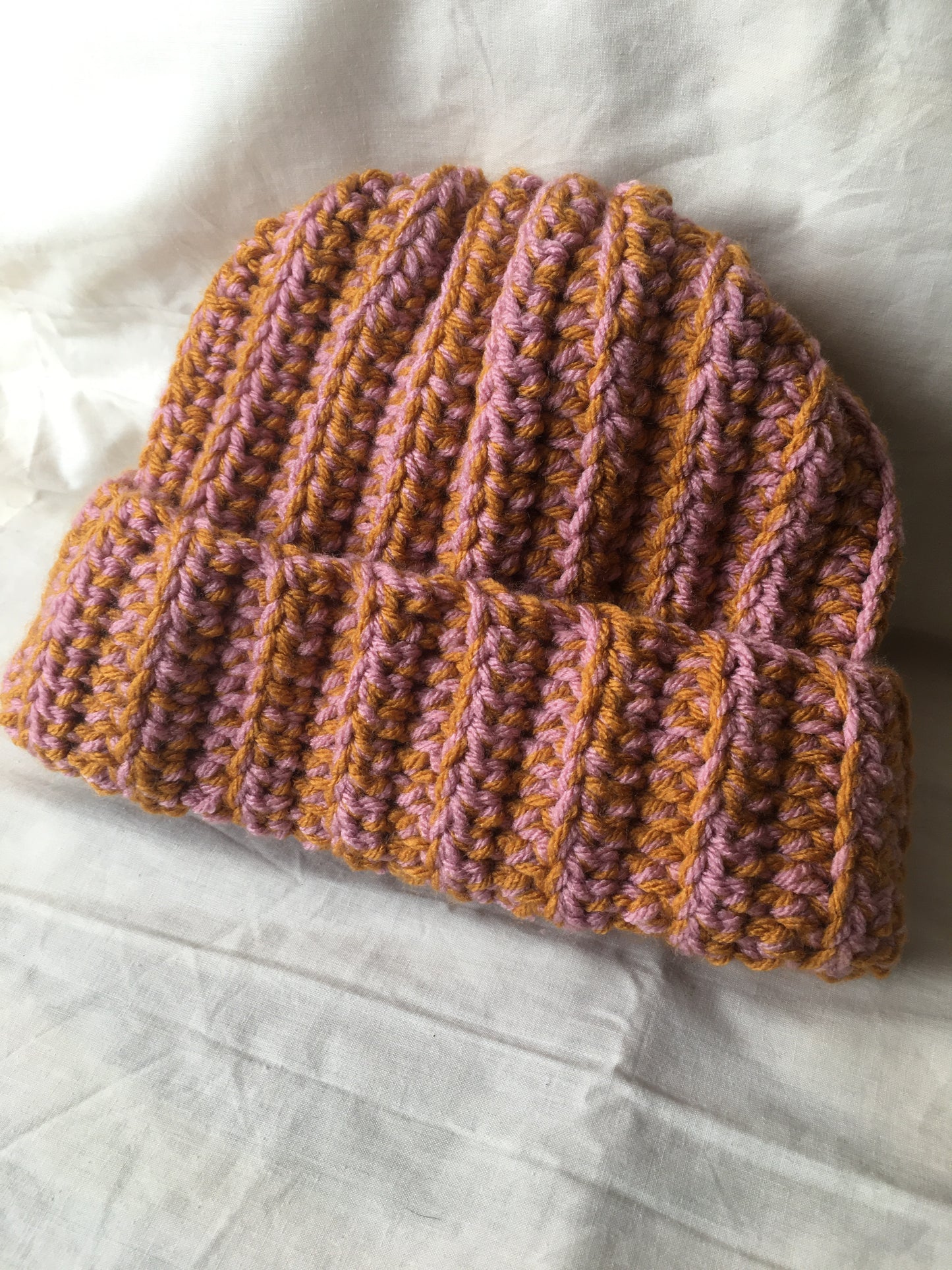 Super chunky ribbed crochet hat