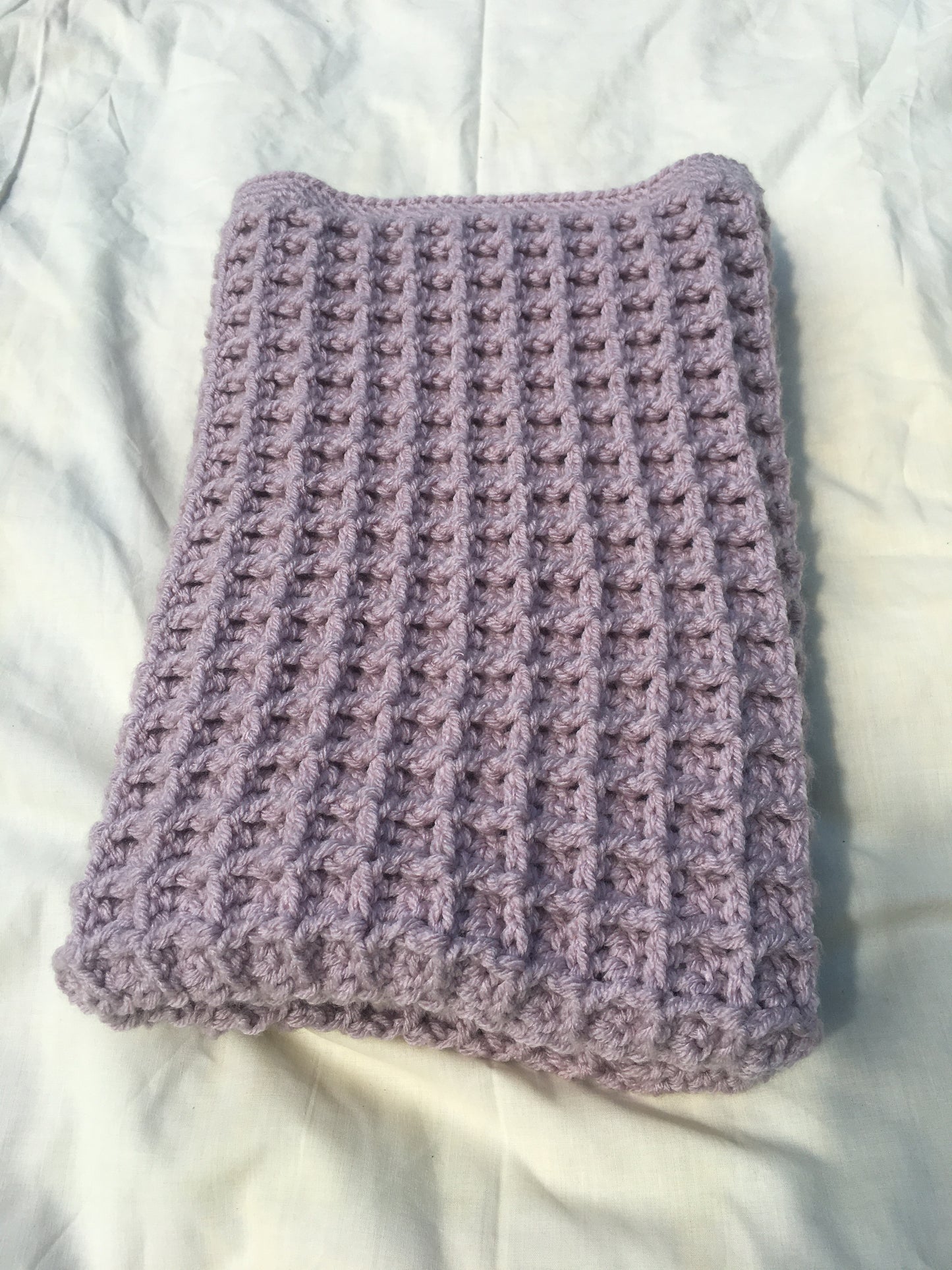 Waffle stitch baby blanket