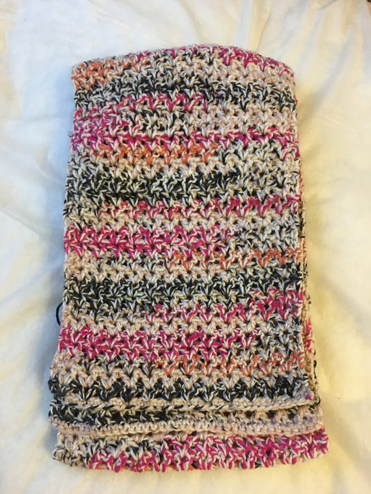 Crochet v-stitch scarf